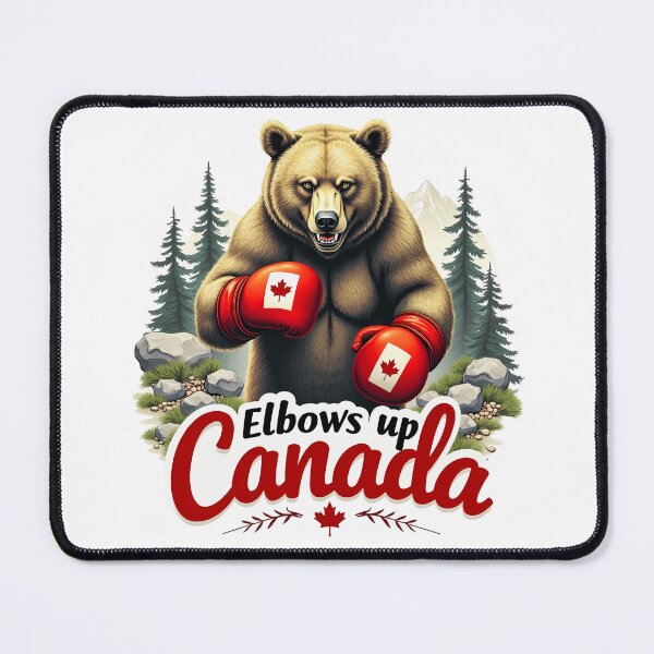 Item preview, Elbows Up Canada: Fierce Grizzly Boxing For True North Pride designed and sold by elynne9.