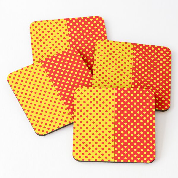 Item preview, Half Red Yellow Polka Dots Pattern  designed and sold by PatternTitan.