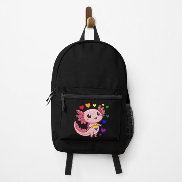 Item preview, Kawaii Axolotl with Rainbow Hearts - LGBTQ+ Pride Art designed and sold by Travelslightly.