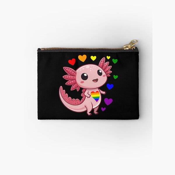 Item preview, Kawaii Axolotl with Rainbow Hearts - LGBTQ+ Pride Art designed and sold by Travelslightly.