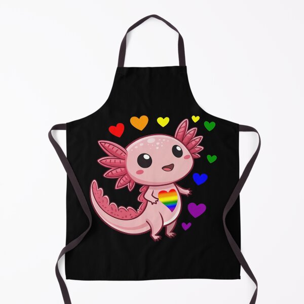 Item preview, Kawaii Axolotl with Rainbow Hearts - LGBTQ+ Pride Art designed and sold by Travelslightly.