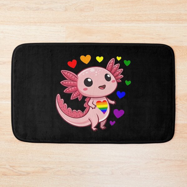 Item preview, Kawaii Axolotl with Rainbow Hearts - LGBTQ+ Pride Art designed and sold by Travelslightly.