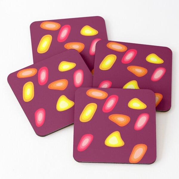 Item preview, Funky Squashed Circles on Burgundy  designed and sold by JaygiesDesign.