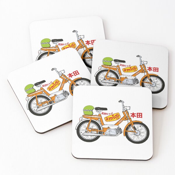 Item preview, An orange 70's Honda Amigo moped designed and sold by BetterGraphics.