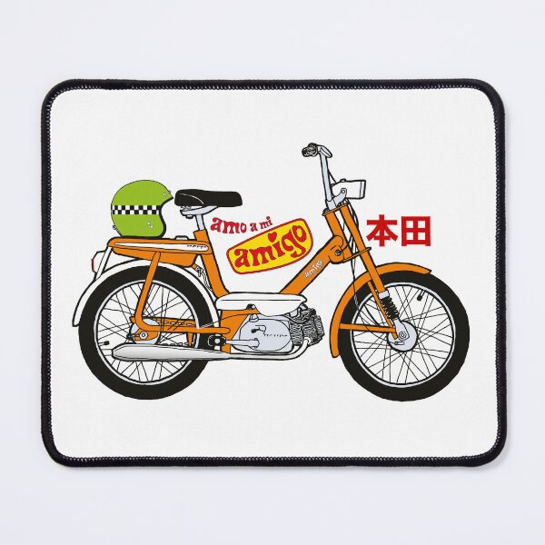 Item preview, An orange 70's Honda Amigo moped designed and sold by BetterGraphics.