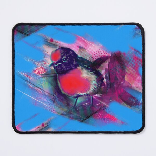 Item preview, Red bird with blue background designed and sold by JCMaree.