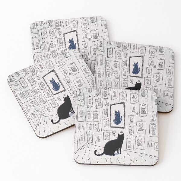 Item preview, Cat Gallery Illustration with Selfportrait designed and sold by mifan.
