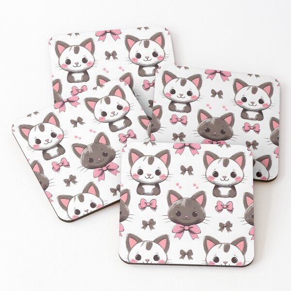 Item preview, Cute cartoon cat faces designed and sold by disturbedrod.