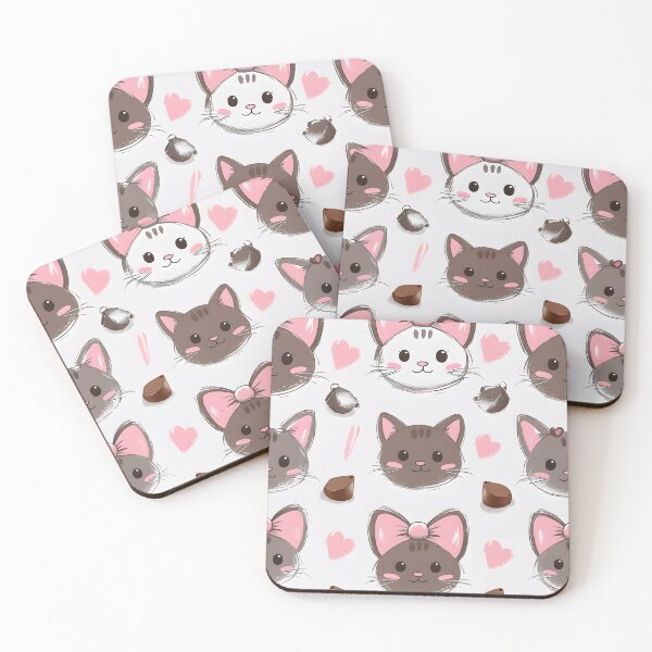 Item preview, Cute cartoon cat faces designed and sold by disturbedrod.