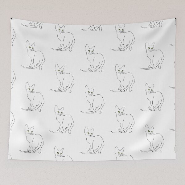 Item preview, sphynx cat, hairless cat, cat, smooth cat, beautiful cat, graphics, tattoo designed and sold by Tetiana Pohurska.