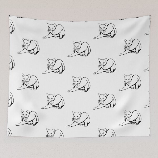 Item preview, cat, smooth cat, beautiful cat, graphics, tattoo designed and sold by Tetiana Pohurska.