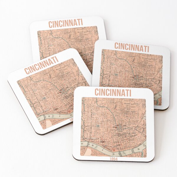 Item preview, Cincinnati around 1894: Vintage city map for local patriots and Ohio fans designed and sold by RetroTraveller.