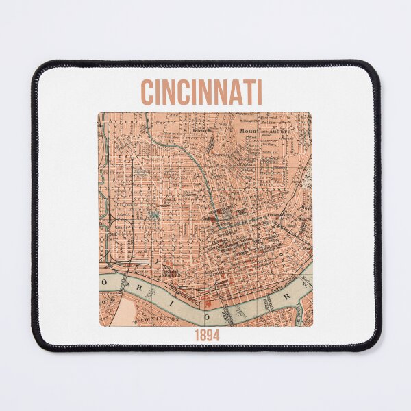 Item preview, Cincinnati around 1894: Vintage city map for local patriots and Ohio fans designed and sold by RetroTraveller.