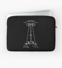 Tesla Coil Patent White Laptop Sleeve