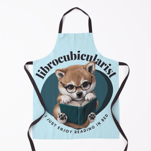 Item preview, Librocubicularist. A cute shiba inu puppy reading designed and sold by MySciPic.