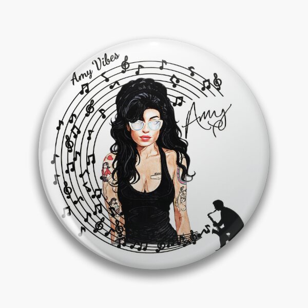 Item preview, Amy Vibes, white vintage glasses  signature  designed and sold by Hen-C-Art.