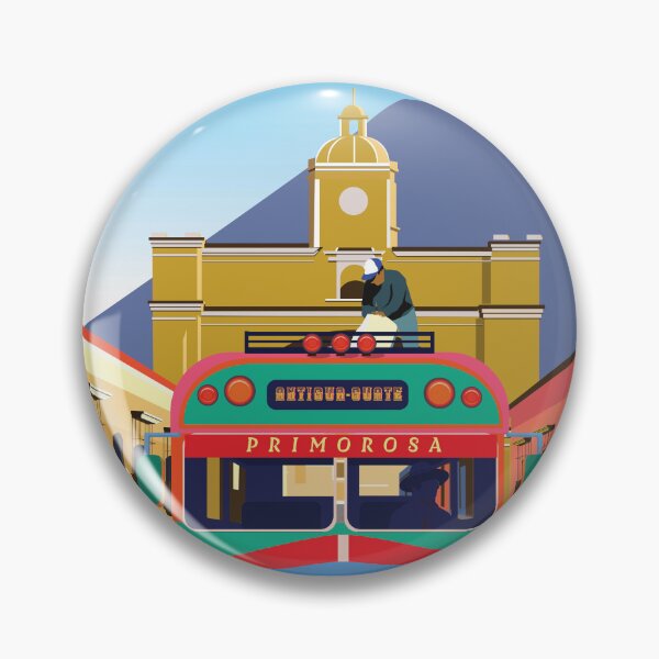 Item preview, Guatemala travel poster antigua guatemala print sticker travel designed and sold by Arctic frame studio.