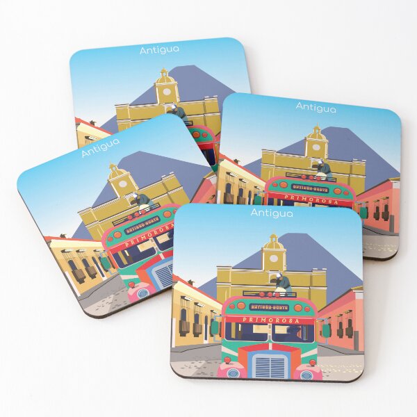 Item preview, Guatemala travel poster antigua guatemala print sticker travel designed and sold by Arctic frame studio.