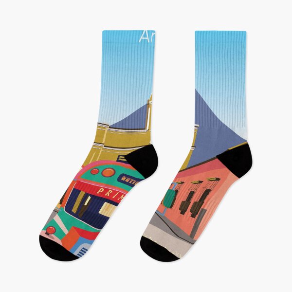 Item preview, Guatemala travel poster antigua guatemala print sticker travel designed and sold by Arctic frame studio.