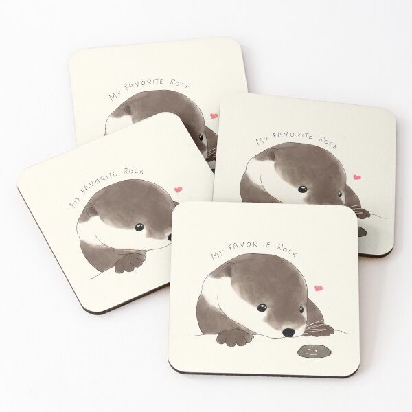 Item preview, Otter's Favorite Rock designed and sold by beanming.