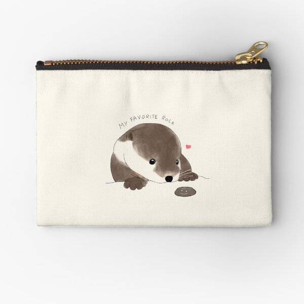 Otter's Favorite Rock Zipper Pouch