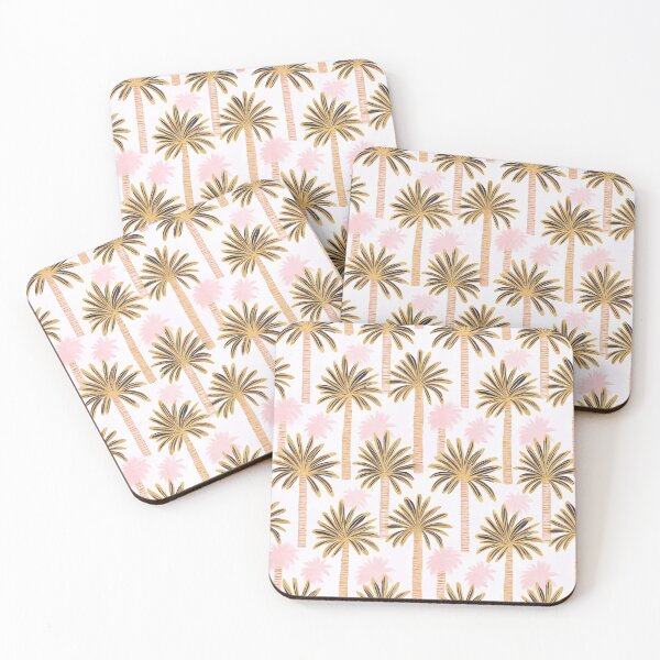 Item preview, pink palm trees designed and sold by PoppyLaneStudio.