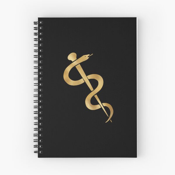 Item preview, Gold Rod of Asclepius Symbol designed and sold by Strawflower Oasis.