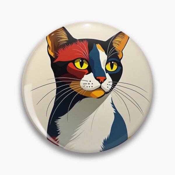Item preview, Geometric Calico Cat Portrait designed and sold by Emilia-Design.