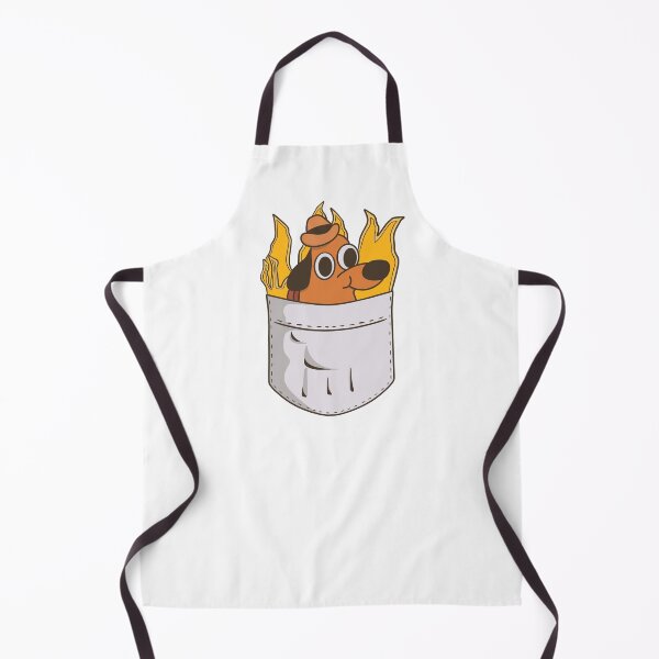 Item preview, This is Fine - Funny pocket dog meme fire illustration designed and sold by aStro678.