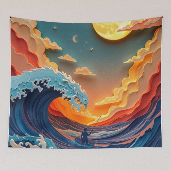 Item preview, The old man and the sea designed and sold by laser1064.