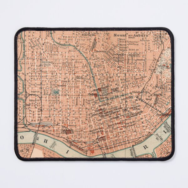 Item preview, Cincinnati around 1894: Vintage city map for local patriots and Ohio fans designed and sold by RetroTraveller.