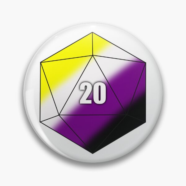 Item preview, D20 Nonbinary designed and sold by Whylimecreates.