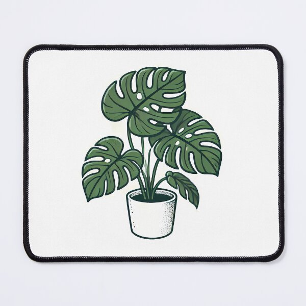 Item preview, Monstera Deliciosa in a Pot – Botanical Illustration designed and sold by Linework Studio.
