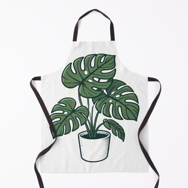 Item preview, Monstera Deliciosa in a Pot – Botanical Illustration designed and sold by Linework Studio.