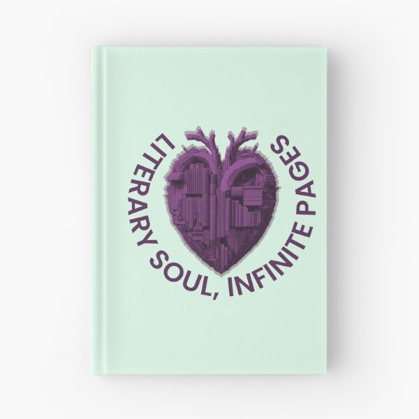 Item preview, Literary soul, infinite pages. Violet heart with books designed and sold by MySciPic.