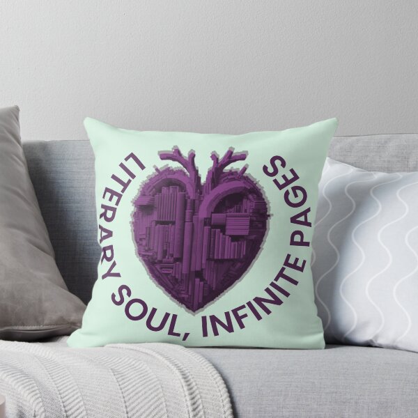 Item preview, Literary soul, infinite pages. Violet heart with books designed and sold by MySciPic.