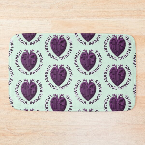 Item preview, Literary soul, infinite pages. Violet heart with books designed and sold by MySciPic.
