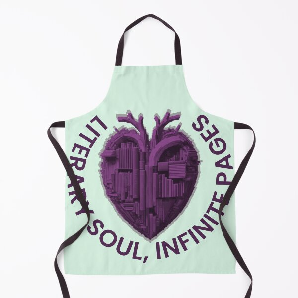 Item preview, Literary soul, infinite pages. Violet heart with books designed and sold by MySciPic.