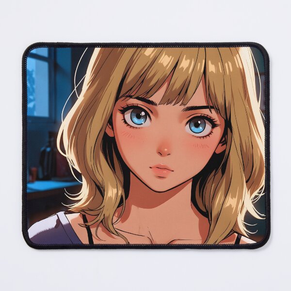 Item preview, Retro Anime Soft Light Girl Warm Evening Portrait designed and sold by SekaiVibes.