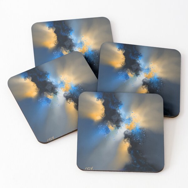 Item preview, After Midnight - Blue Orange Abstract designed and sold by Joey Santiago.