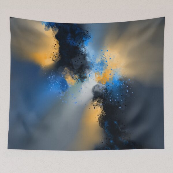 Item preview, After Midnight - Blue Orange Abstract designed and sold by Joey Santiago.