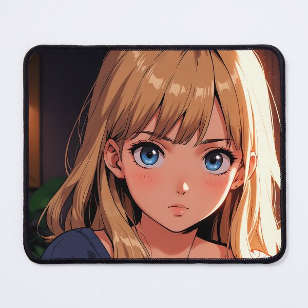Item preview, Retro Anime Soft Light Girl Warm Evening Portrait designed and sold by SekaiVibes.