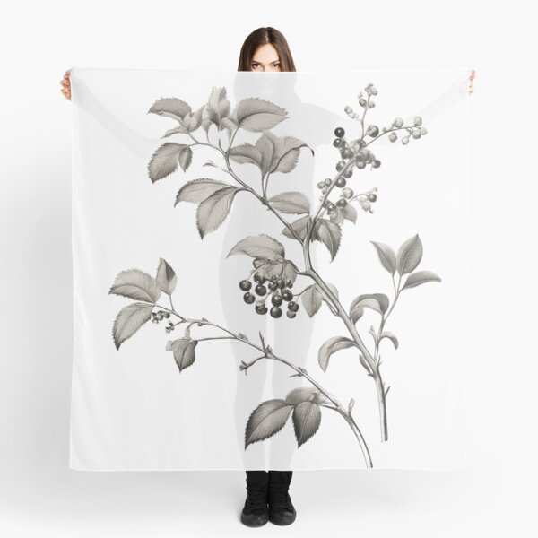 Item preview, Elegant Vintage Botanical Illustration of Berry Branches – Black and White Nature Art designed and sold by CCSTREET183.