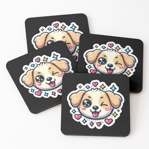 Item preview, Winking Dog Sticker - Cute Kawaii Puppy Illustration designed and sold by Psycho-Crazy.