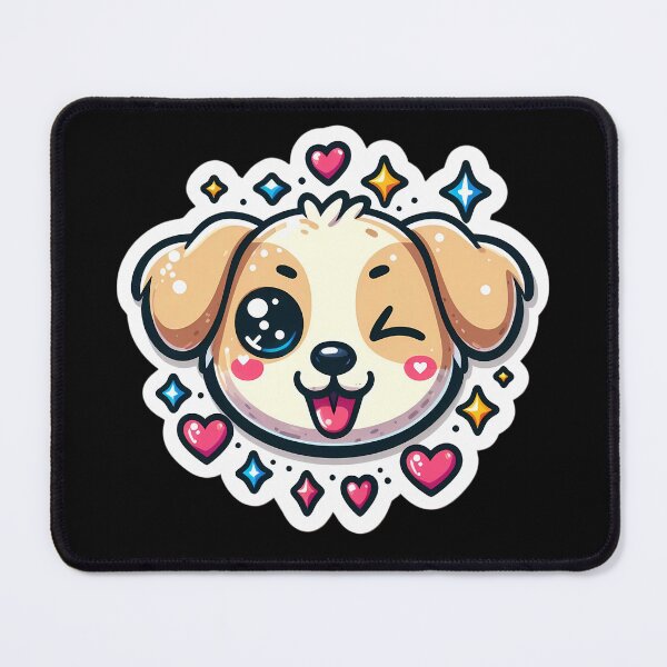 Item preview, Winking Dog Sticker - Cute Kawaii Puppy Illustration designed and sold by Psycho-Crazy.