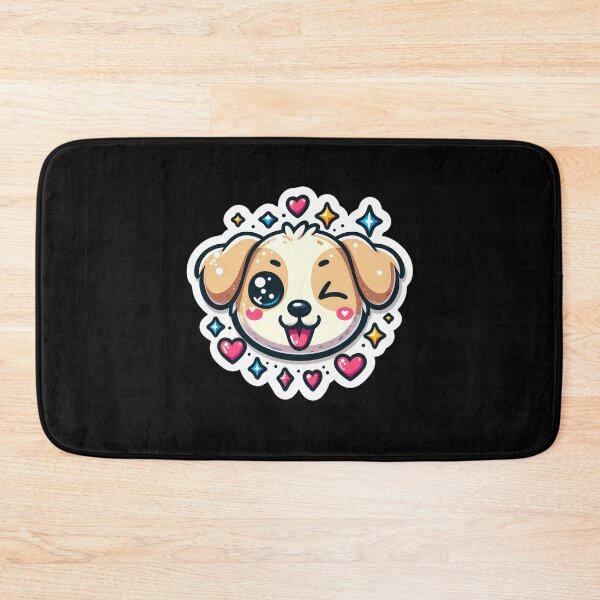 Item preview, Winking Dog Sticker - Cute Kawaii Puppy Illustration designed and sold by Psycho-Crazy.