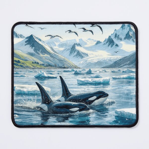 Item preview, ORCAS IN THE ARCTIC designed and sold by origingallery.