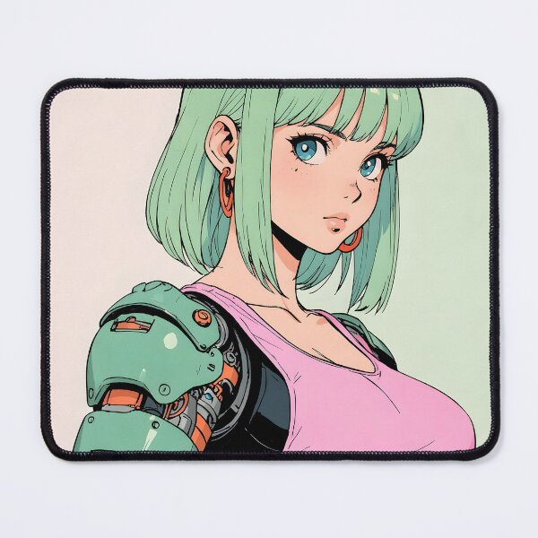 Item preview, Retro Anime Cybernetic Girl Futuristic Streetwear Vibes designed and sold by SekaiVibes.