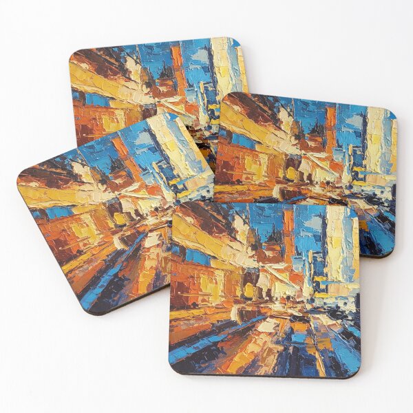 Item preview, Impasto City: Vibrant Urban Scene designed and sold by Bowbubble.