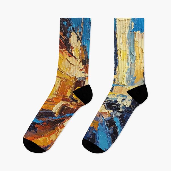Item preview, Impasto City: Vibrant Urban Scene designed and sold by Bowbubble.